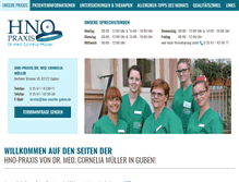 Tablet Screenshot of hno-mueller-guben.de